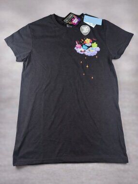 Care Bears x Universal Monsters Tee Small Black Graphic Shirt NWT Cute Spooky